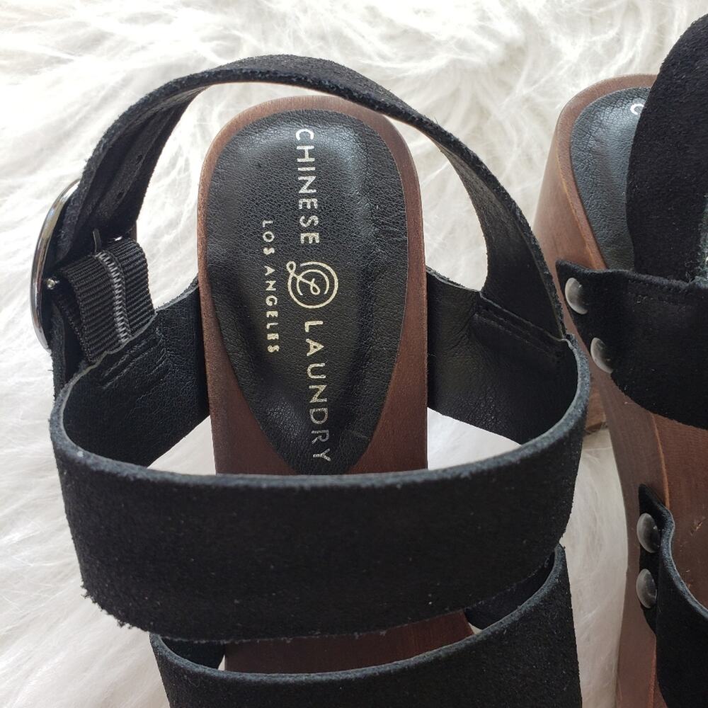 Chinese Laundry NIB Fayla black suede strap sandal woman's size 8.5 - Picture 7 of 15